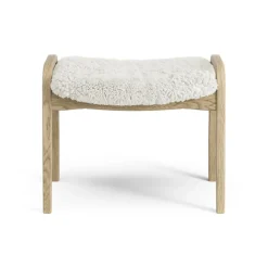 Swedese Armchairs & Footstools|Children's Armchairs*Lamini children's foot stool laquered oak/sheep skin, Off white (white) Beige