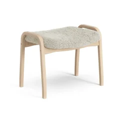 Swedese Children's Armchairs|Armchairs & Footstools*Lamini children's foot stool laquered beech/sheep skin, Moonlight (beige) BeigeWhite