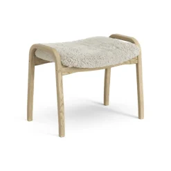 Swedese Armchairs & Footstools|Children's Armchairs*Lamini children's foot stool laquered oak/sheep skin, Moonlight Beige