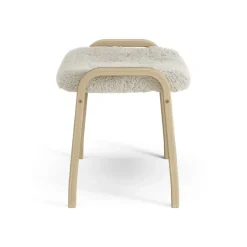 Swedese Armchairs & Footstools|Children's Armchairs*Lamini children's foot stool laquered oak/sheep skin, Moonlight Beige