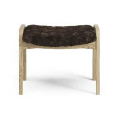 Swedese Armchairs & Footstools|Children's Armchairs*Lamini children's foot stool laquered oak/sheep skin, Espresso (brown) Beige