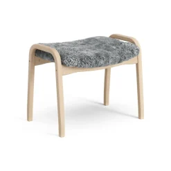 Swedese Children's Armchairs|Armchairs & Footstools*Lamini children's foot stool laquered beech/sheep skin, Scandinavian Grey (grey) BeigeGrey