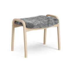 Swedese Children's Armchairs|Armchairs & Footstools*Lamini children's foot stool laquered beech/sheep skin, Scandinavian Grey (grey) BeigeGrey