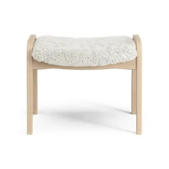 Swedese Children's Armchairs|Armchairs & Footstools*Lamini children's foot stool laquered beech/sheep skin, Off white (white) BeigeWhite