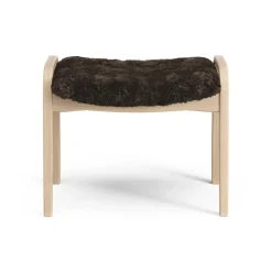 Swedese Armchairs & Footstools|Children's Armchairs*Lamini children's foot stool laquered beech/sheep skin, Espresso (brown) Beige