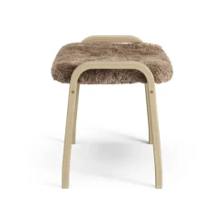 Swedese Children's Armchairs|Armchairs & Footstools*Lamini children's foot stool laquered oak/sheep skin, Sahara (nougat brown) Beige