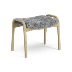 Swedese Armchairs & Footstools|Children's Armchairs*Lamini children's foot stool laquered oak/sheep skin, Scandinavian Grey (grey) Beige