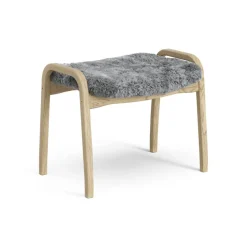 Swedese Armchairs & Footstools|Children's Armchairs*Lamini children's foot stool laquered oak/sheep skin, Scandinavian Grey (grey) Beige