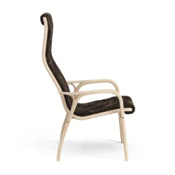 Swedese Armchairs & Footstools*Lamino arm chair laquered beech/sheep skin, Espresso Brown