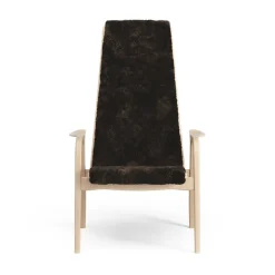 Swedese Armchairs & Footstools*Lamino arm chair laquered beech/sheep skin, Espresso Brown