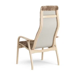 Swedese Armchairs & Footstools*Lamino arm chair laquered beech/sheep skin, Sahara (nougat brown) Beige