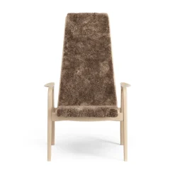 Swedese Armchairs & Footstools*Lamino arm chair laquered beech/sheep skin, Sahara (nougat brown) Beige