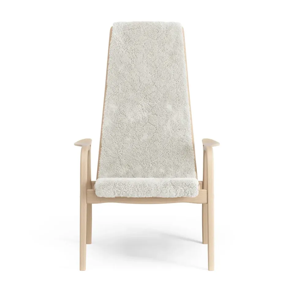 Swedese Armchairs & Footstools*Lamino arm chair laquered beech/sheep skin, Off white (white) Beige