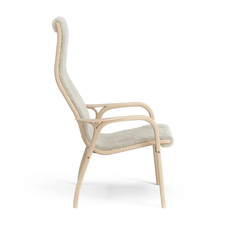 Swedese Armchairs & Footstools*Lamino arm chair laquered beech/sheep skin, Moonlight Beige