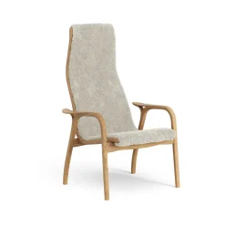 Swedese Armchairs & Footstools*Lamino arm chair oiled oak/sheep skin, Moonlight Beige