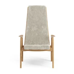 Swedese Armchairs & Footstools*Lamino arm chair oiled oak/sheep skin, Moonlight Beige