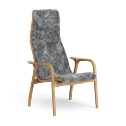 Swedese Armchairs & Footstools*Lamino arm chair oiled oak/sheep skin, Scandinavian Grey