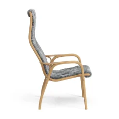 Swedese Armchairs & Footstools*Lamino arm chair oiled oak/sheep skin, Scandinavian Grey