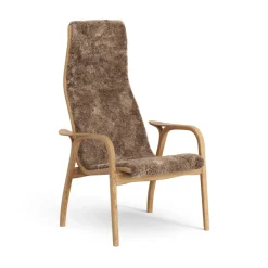 Swedese Armchairs & Footstools*Lamino arm chair oiled oak/sheep skin, Sahara (nougat brown) Beige