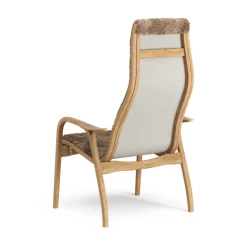 Swedese Armchairs & Footstools*Lamino arm chair oiled oak/sheep skin, Sahara (nougat brown) Beige