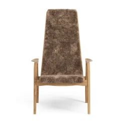 Swedese Armchairs & Footstools*Lamino arm chair oiled oak/sheep skin, Sahara (nougat brown) Beige