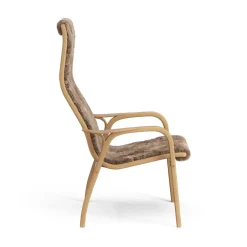 Swedese Armchairs & Footstools*Lamino arm chair oiled oak/sheep skin, Sahara (nougat brown) Beige