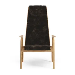 Swedese Armchairs & Footstools*Lamino arm chair oiled oak/sheep skin, Espresso Brown