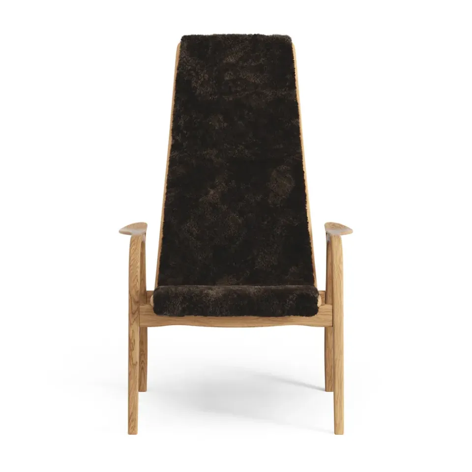 Swedese Armchairs & Footstools*Lamino arm chair oiled oak/sheep skin, Espresso Brown