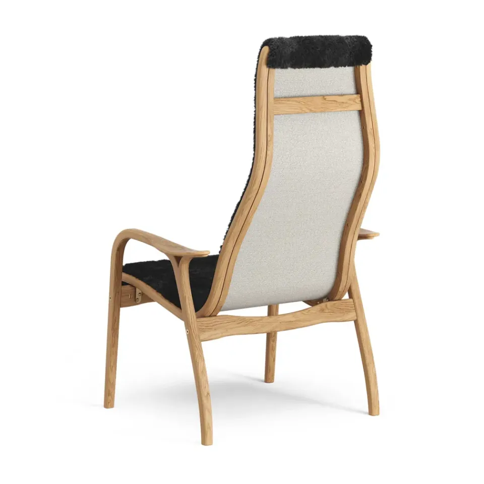 Swedese Armchairs & Footstools*Lamino arm chair oiled oak/sheep skin, Black (black) Beige