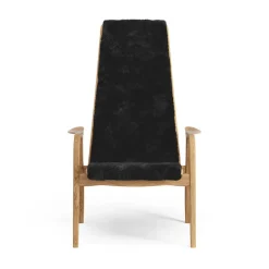 Swedese Armchairs & Footstools*Lamino arm chair oiled oak/sheep skin, Black (black) Beige
