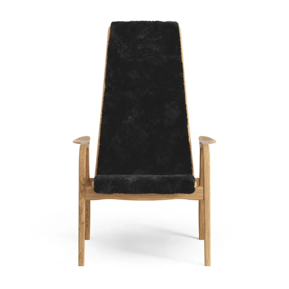 Swedese Armchairs & Footstools*Lamino arm chair oiled oak/sheep skin, Black (black) Beige