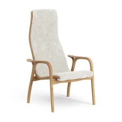 Swedese Armchairs & Footstools*Lamino arm chair oiled oak/sheep skin, Off white (white) Beige