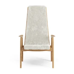 Swedese Armchairs & Footstools*Lamino arm chair oiled oak/sheep skin, Off white (white) Beige