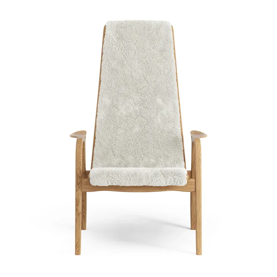 Swedese Armchairs & Footstools*Lamino arm chair oiled oak/sheep skin, Off white (white) Beige