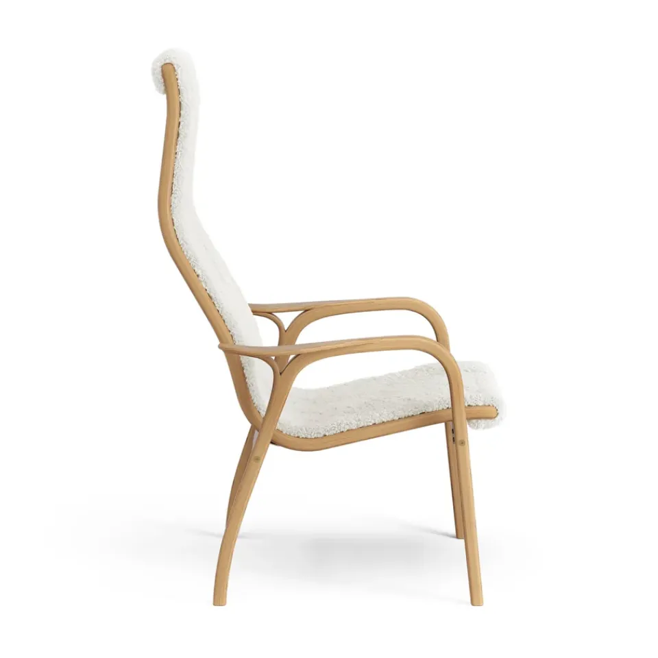 Swedese Armchairs & Footstools*Lamino arm chair oiled oak/sheep skin, Off white (white) Beige