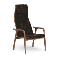 Swedese Armchairs & Footstools*Lamino arm chair oiled walnut/sheep skin, Espresso Brown