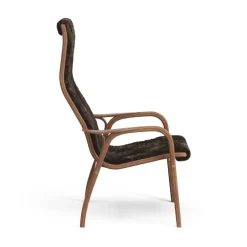 Swedese Armchairs & Footstools*Lamino arm chair oiled walnut/sheep skin, Espresso Brown