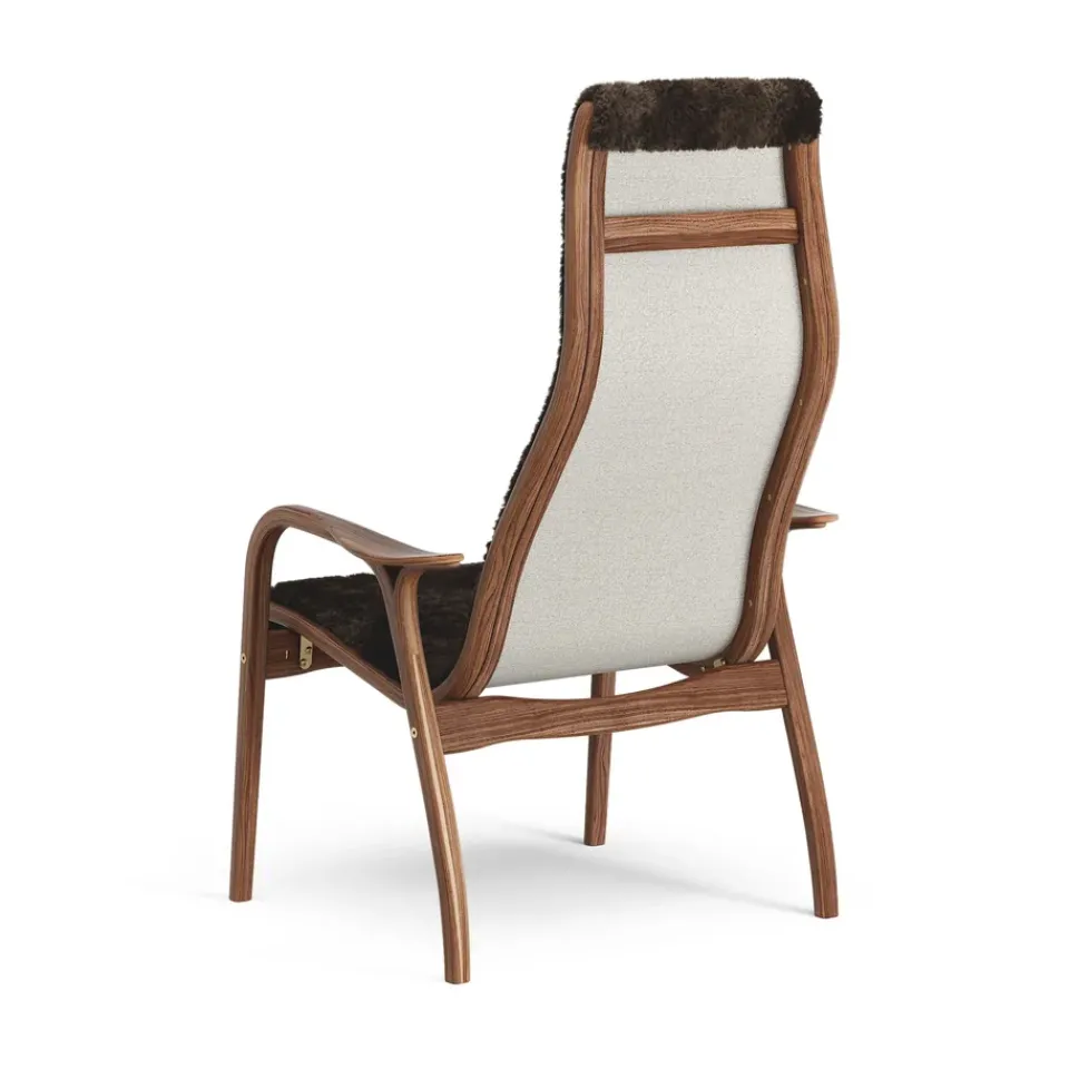 Swedese Armchairs & Footstools*Lamino arm chair oiled walnut/sheep skin, Espresso Brown