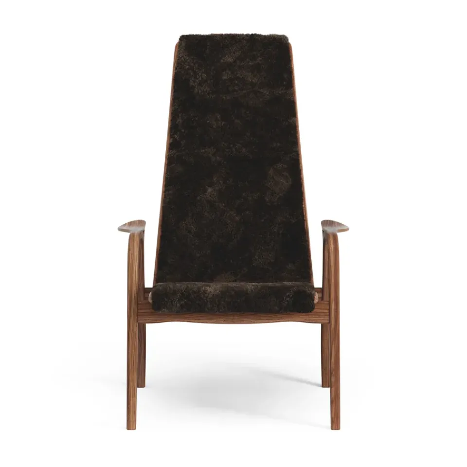Swedese Armchairs & Footstools*Lamino arm chair oiled walnut/sheep skin, Espresso Brown