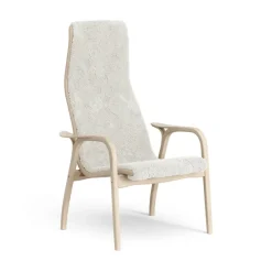Swedese Armchairs & Footstools*Lamino arm chair white pigmented oak/sheep skin, Off white (white) Beige