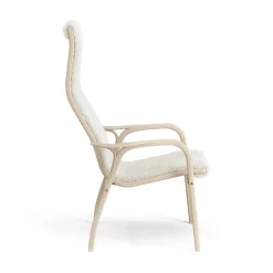 Swedese Armchairs & Footstools*Lamino arm chair white pigmented oak/sheep skin, Off white (white) Beige