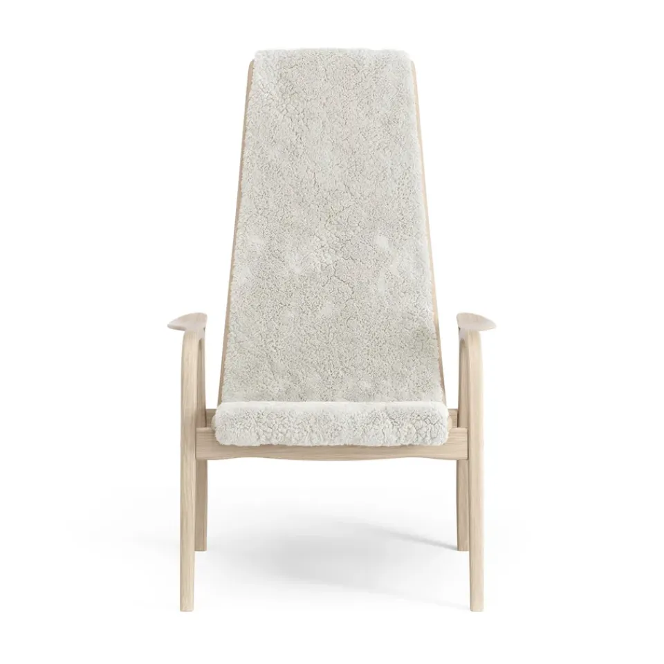 Swedese Armchairs & Footstools*Lamino arm chair white pigmented oak/sheep skin, Off white (white) Beige