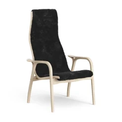 Swedese Armchairs & Footstools*Lamino arm chair white pigmented oak/sheep skin, Black (black) Beige