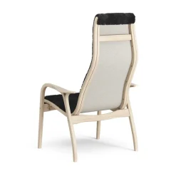 Swedese Armchairs & Footstools*Lamino arm chair white pigmented oak/sheep skin, Black (black) Beige