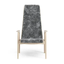 Swedese Armchairs & Footstools*Lamino arm chair white pigmented oak/sheep skin, Scandinavian Grey (grey) Beige