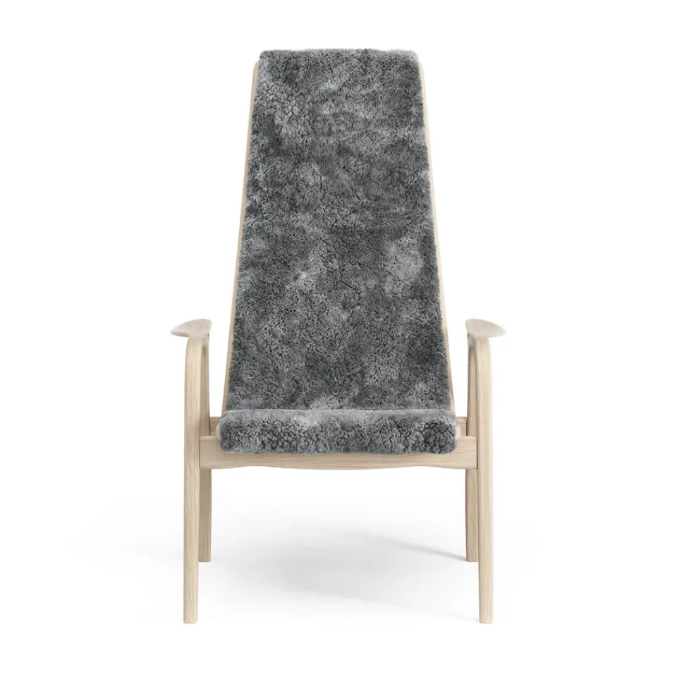 Swedese Armchairs & Footstools*Lamino arm chair white pigmented oak/sheep skin, Scandinavian Grey (grey) Beige