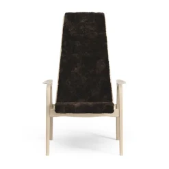Swedese Armchairs & Footstools*Lamino arm chair white pigmented oak/sheep skin, Espresso (brown) Beige