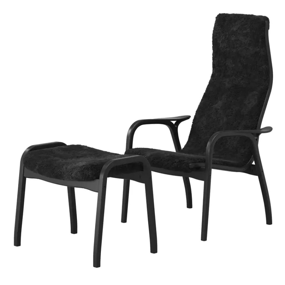 Swedese Armchairs & Footstools*Lamino armchair and footstool Edition, Black