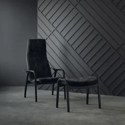 Swedese Armchairs & Footstools*Lamino armchair and footstool Edition, Black