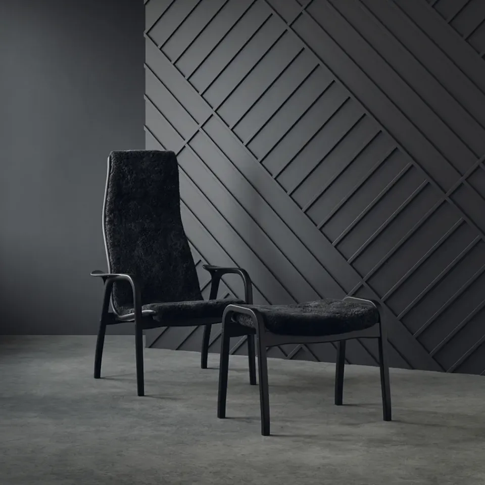 Swedese Armchairs & Footstools*Lamino armchair and footstool Edition, Black